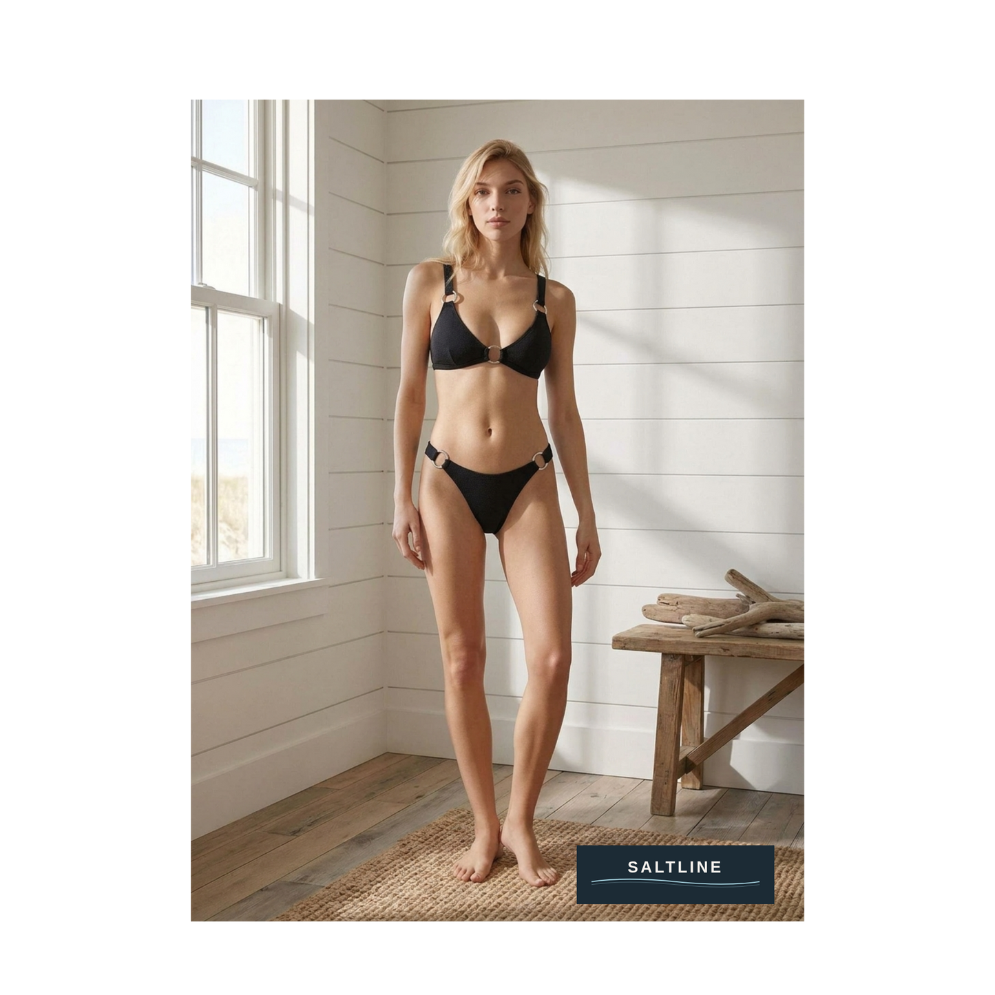 The Scarlett Set Black Ring Bikini — Saltline Swimwear