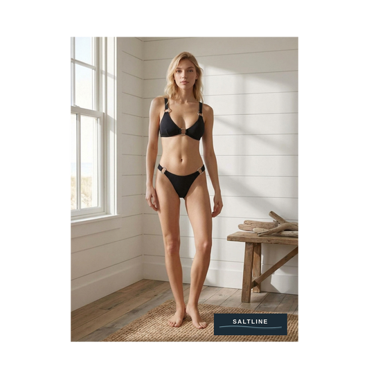 The Scarlett Set Black Ring Bikini — Saltline Swimwear