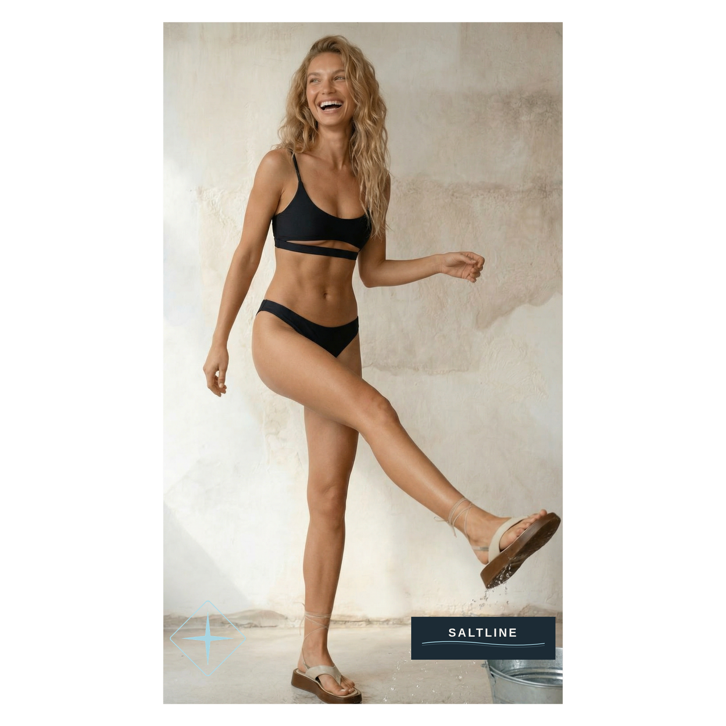 The Malibou Black Bikini Set — Saltline Sustainable Swimwear